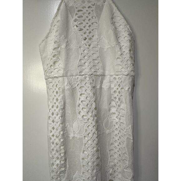 Endless Rose White Lace Midi Dress Size Large NWT Revolve Mermaid Fit - Picture 4 of 10